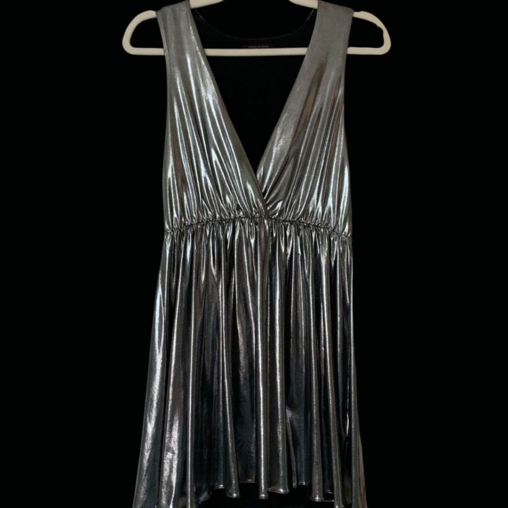 Shiny silver dress
